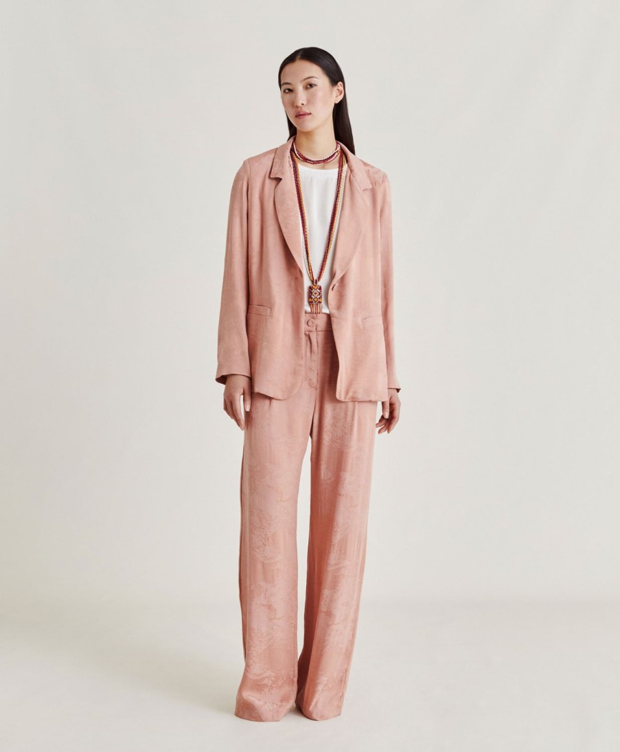 Clothing Momoni | Austin Pant In Silk Twill - Pink