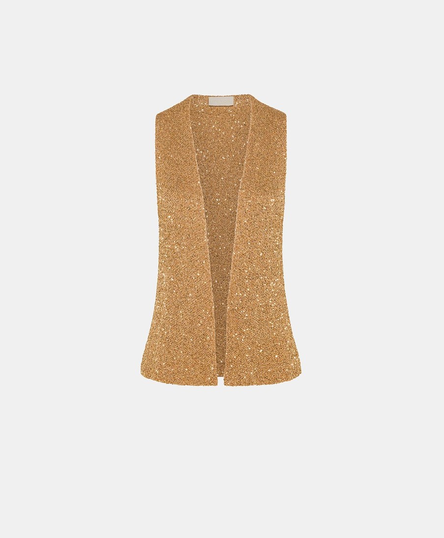 Clothing Momoni | Adrien Gilet With Sequin - Bronze