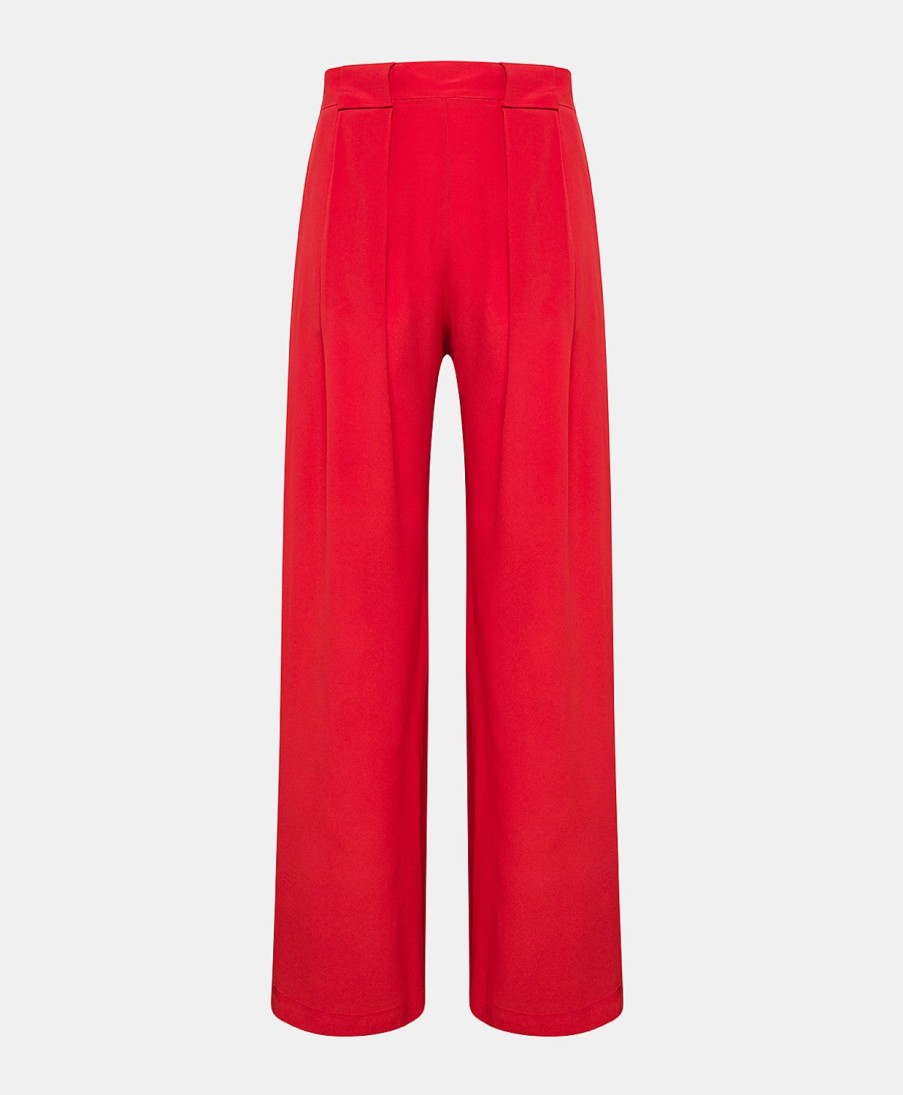 Clothing Momoni | Aspen Pant In Plain Acetate Silk - Azalea