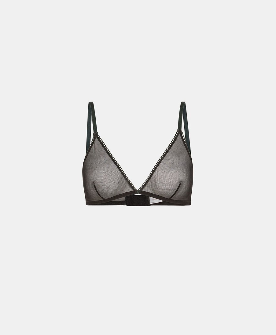 Underwear Momoni | Amethist Bra In Soft Tulle - Black