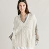 Clothing Momoni | Arene Knitwear With Mixed Stitches - Cream