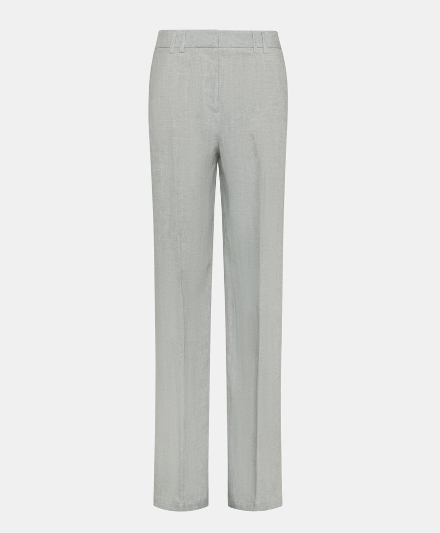 Clothing Momoni | Narciso Pant In Lurex Linen - Gray