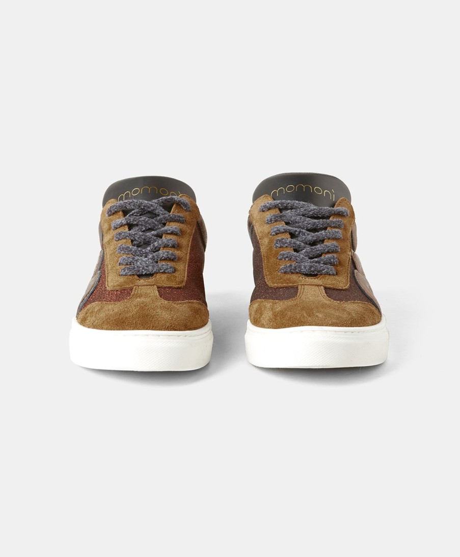 Shoes And Accessories Momoni | Venezia Sneakers In Leather - Light Brown