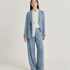 Clothing Momoni | Austin Pant In Silk Twill - Light Blue