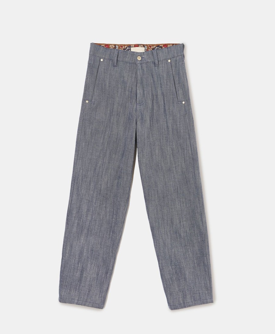 Clothing Momoni | Osmanto Pants In Stretch Denim - Denim Blue