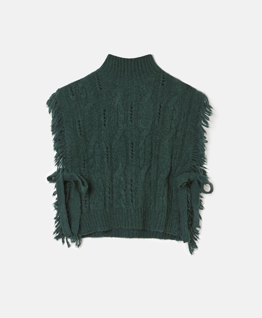 Clothing Momoni | Ossicocco Cable-Knit Gilet - Forest Green