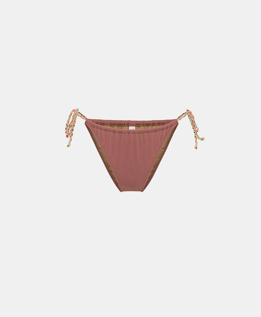 Beachwear Momoni | Romantica Bikini Bottom With Braided Straps - Grape Must