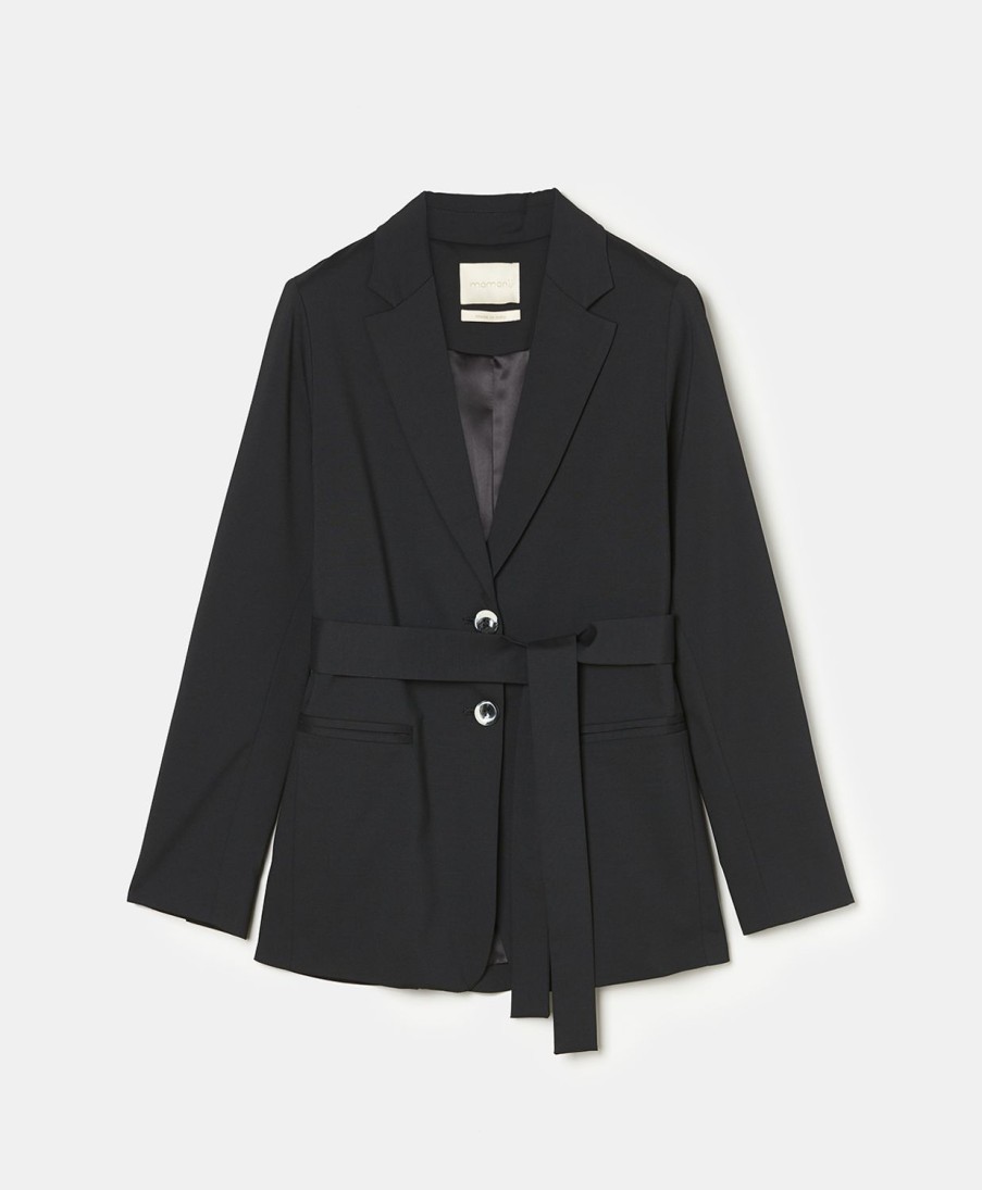 Clothing Momoni | Alchemilla Jacket In Stretch Cool Wool - Black