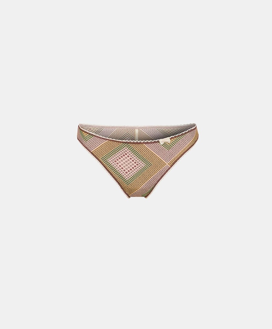 Underwear Momoni | Arca Slip In Printed Nylon - Pink/Beige