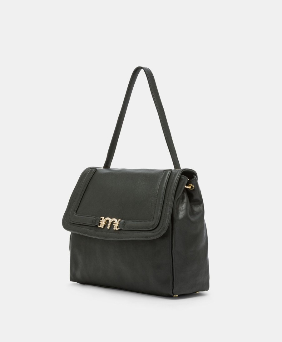 Shoes And Accessories Momoni | Flore Bag In Leather - Black