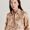 Clothing Momoni | Arles Shirt In Silk Twill - Dusty Pink/Multicolour