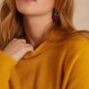 Clothing Momoni | Visone Knitwear In Soft Stretch Mohair - Mustard