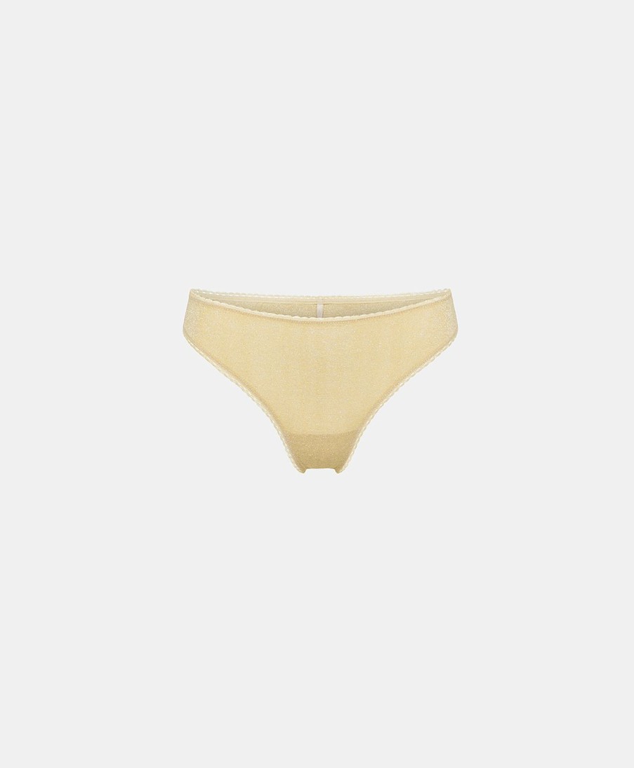 Underwear Momoni | Arca Slip In Lurex Jersey - Acid Green