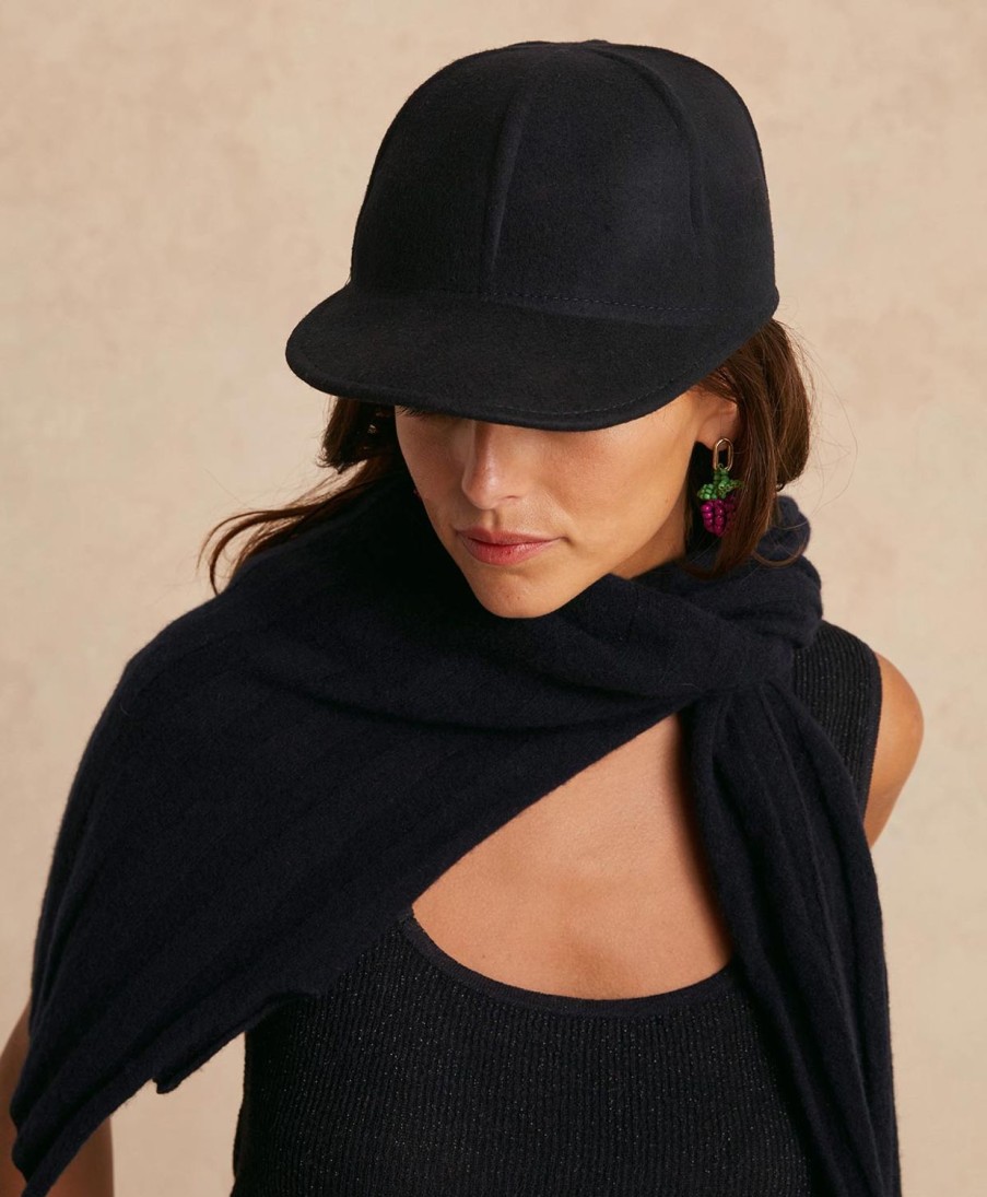 Shoes And Accessories Momoni | Daniel Hat In Wool - Night Blue