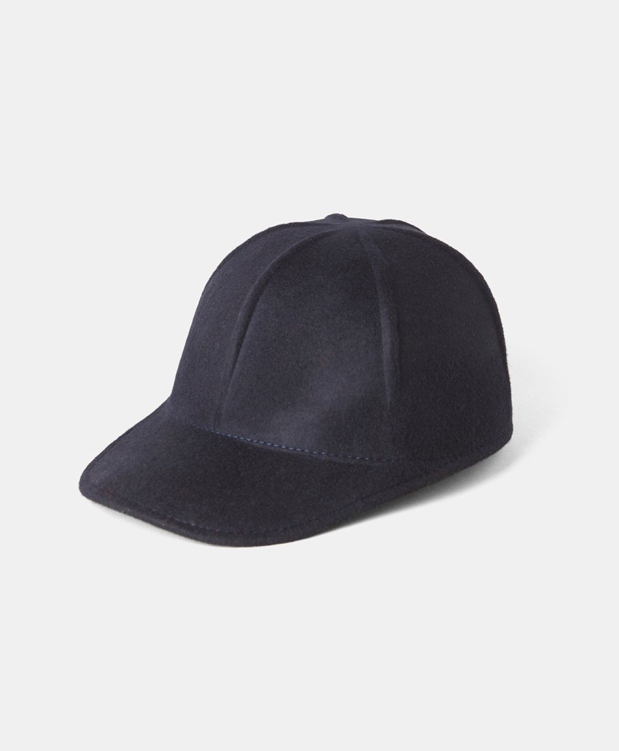 Shoes And Accessories Momoni | Daniel Hat In Wool - Night Blue