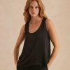 Clothing Momoni | Remy Top In Solid Colour Satin Crepe - Black