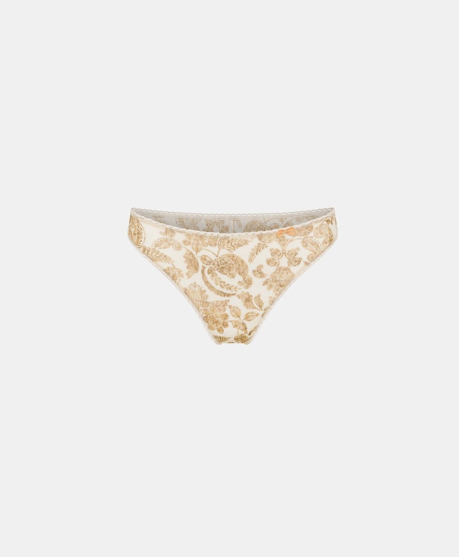 Underwear Momoni | Arca Slip In Printed Nylon - Cream/Multicolor