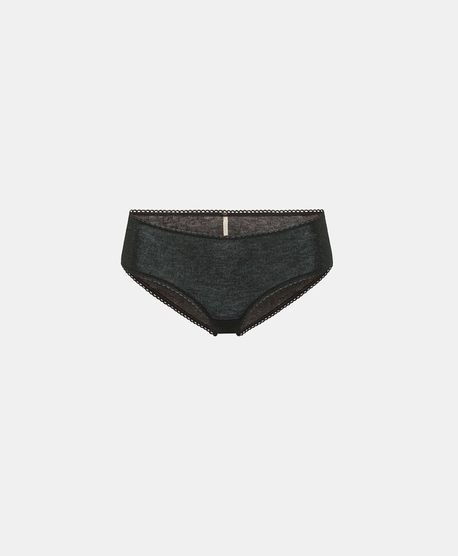 Underwear Momoni | Amaca Slip In Lurex Jersey - Black