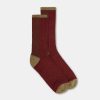 Shoes And Accessories Momoni | Flamenco Socks Vanise Ribbed Socks - Bordeaux