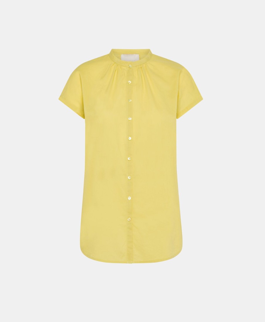 Clothing Momoni | Artora Shirt With Cotton Voile - Acid Green