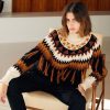 Clothing Momoni | Artico Jacquard Sweater - Black Multicolour