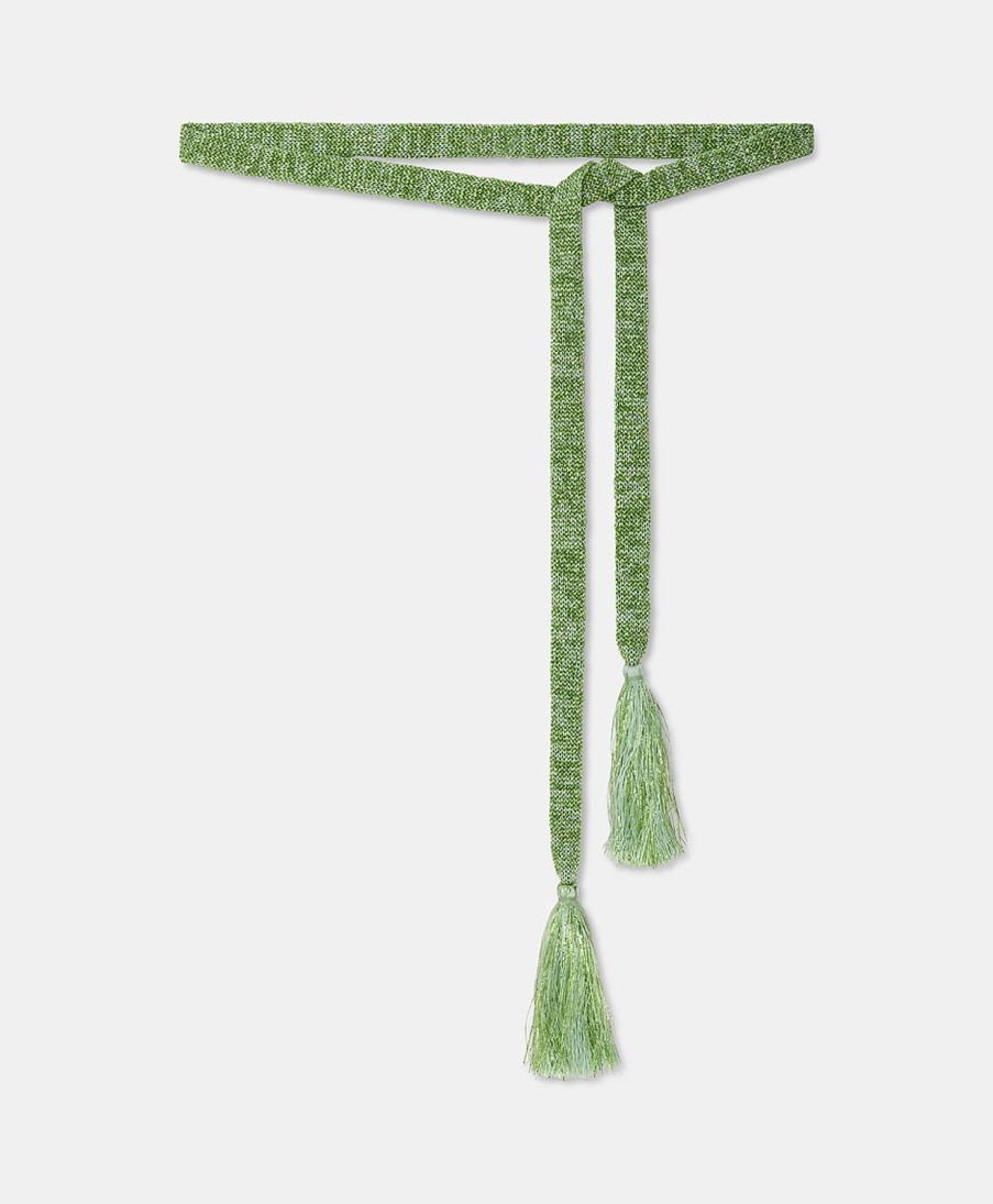 Shoes And Accessories Momoni | Ontano Belt With Tassel - Avocado