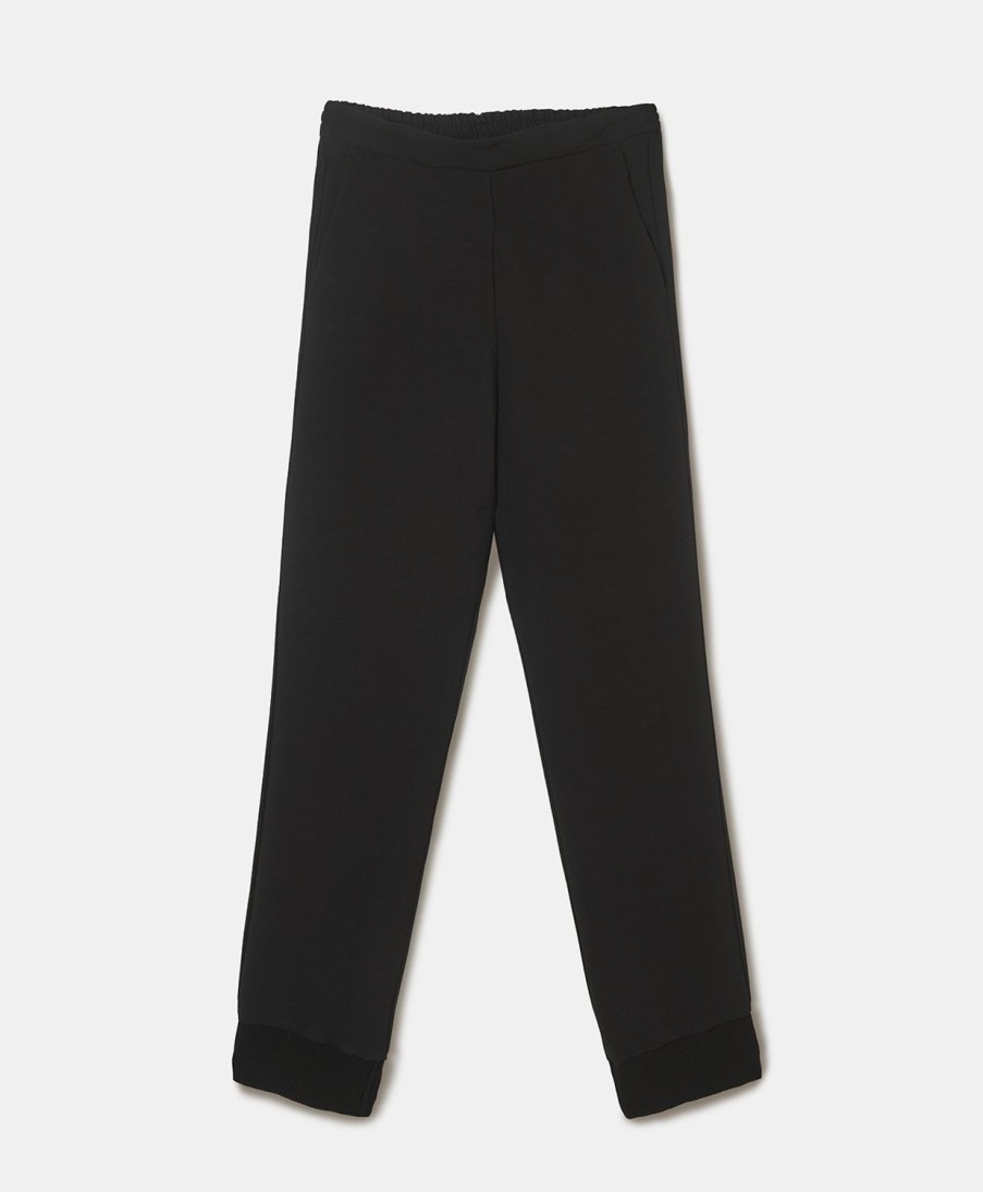 Clothing Momoni | Prugnolo Pants In Viscose Fabric - Black