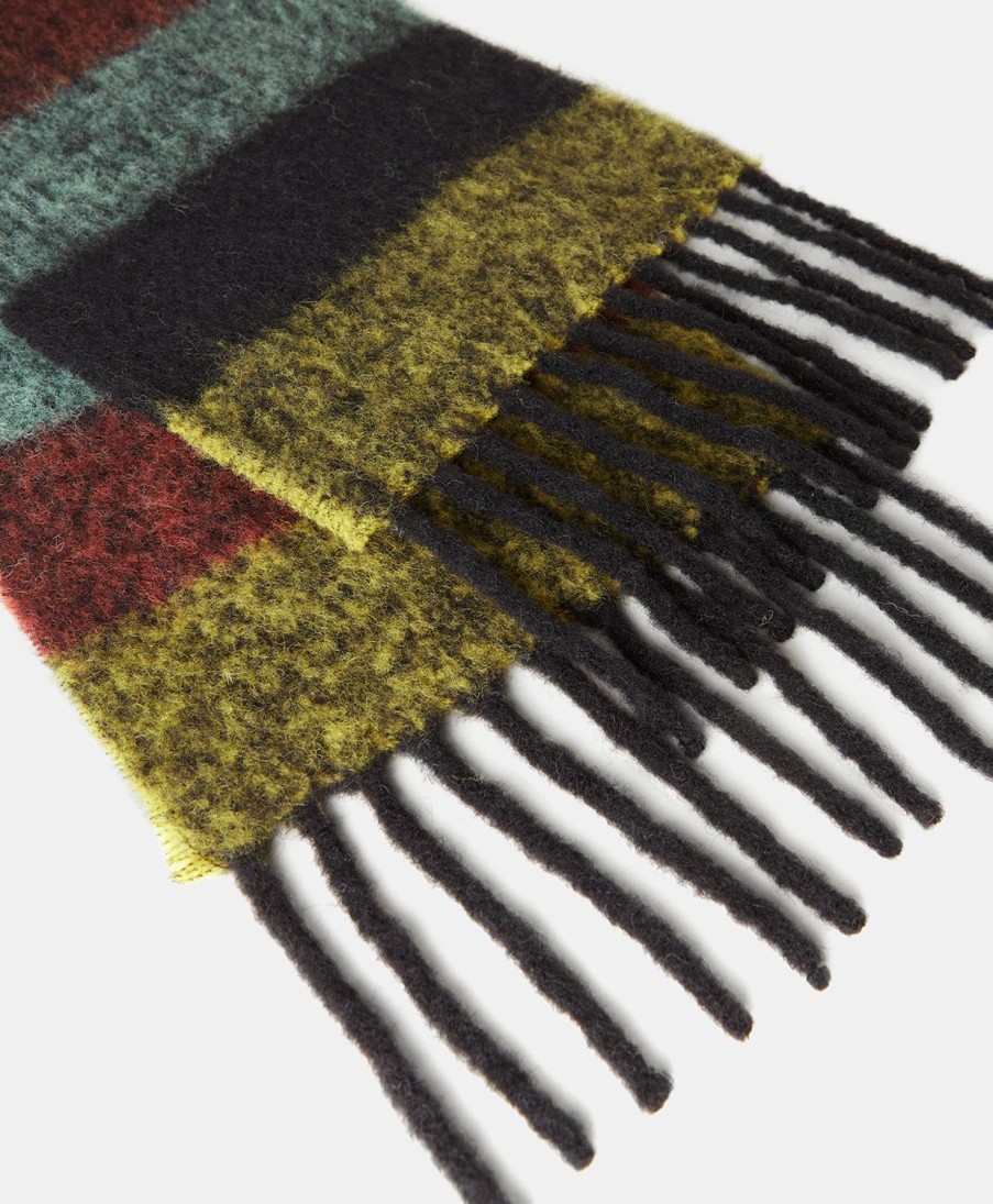 Shoes And Accessories Momoni | Benjamin Scarf In Striped Alpaca - Multicolor Burnt