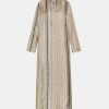 Clothing Momoni | Aligusta Dress In Silk Twill - Sand/Multicolour