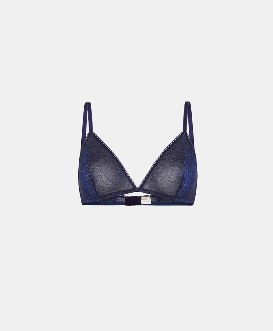 Underwear Momoni | Amethist Bra In Lurex Jersey - Blue