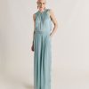 Clothing Momoni | Patrice Bis Pant In Plain Silk - Cerulean