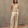 Clothing Momoni | Austin Pant In Elegant Viscose Wool - Cream