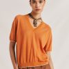 Clothing Momoni | Edie Knitwear In Linen - Orange