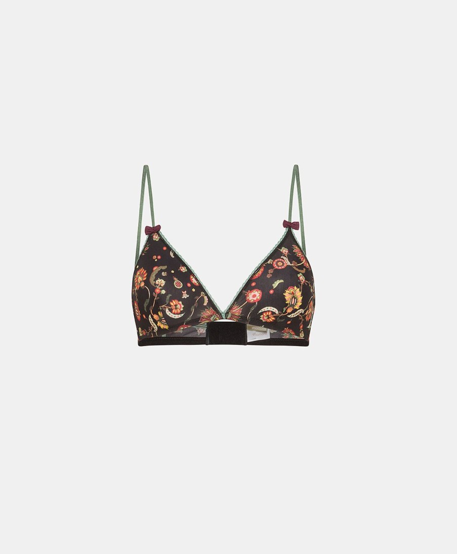 Underwear Momoni | Amethist Bra In Printed Nylon - Multicolor Black