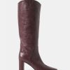 Shoes And Accessories Momoni | Falco Boots In Glace Leather - Chianti Red