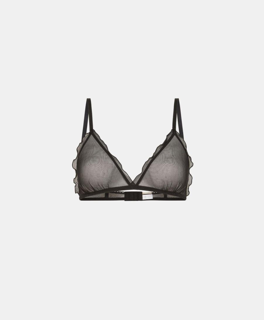 Underwear Momoni | Vipera Bra In Tulle - Black