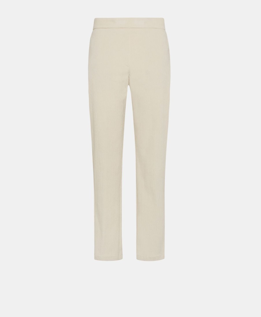 Clothing Momoni | Haiti Pant In Stretch Ribbed Co/Mo - Butter