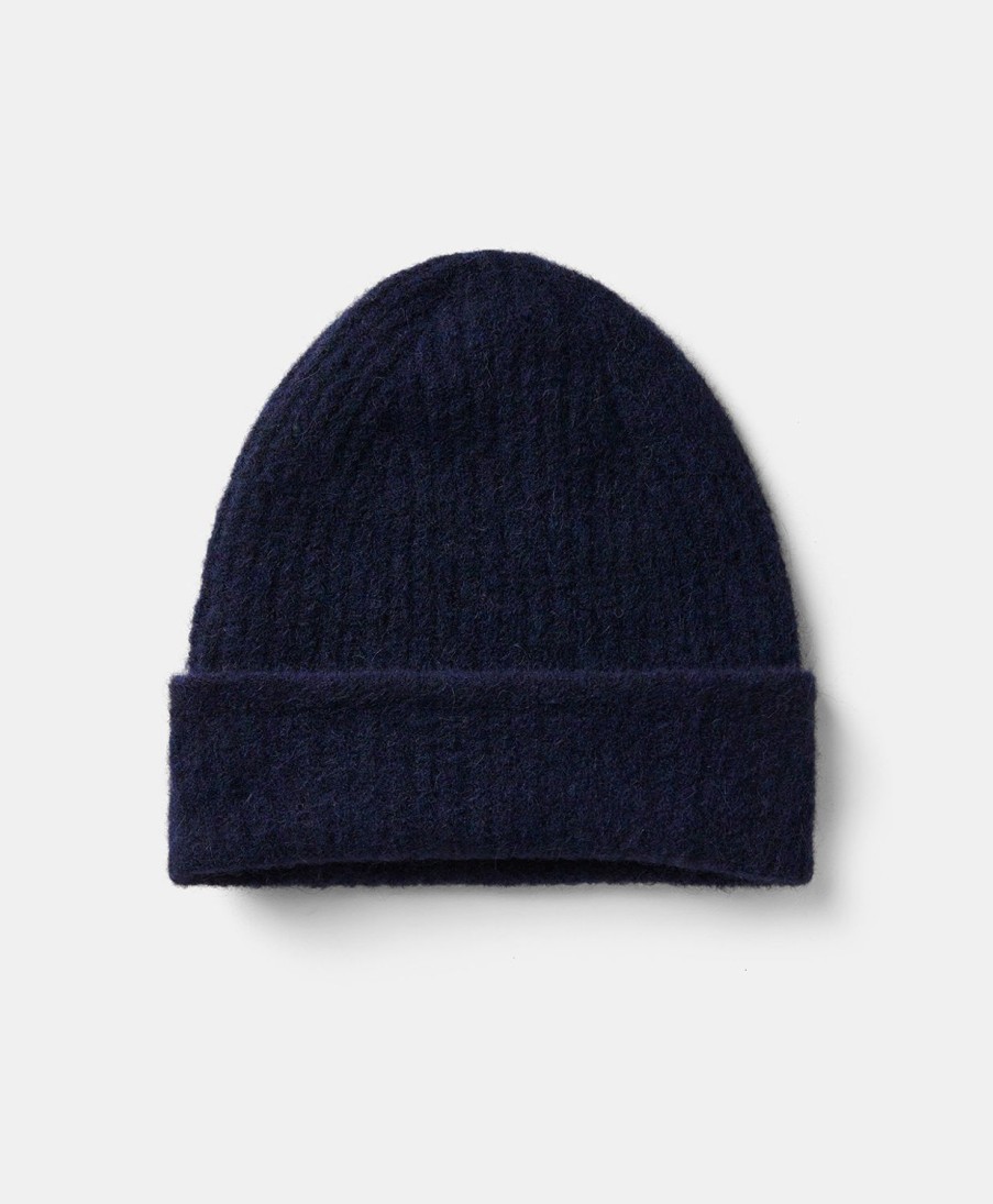 Shoes And Accessories Momoni | Zigolo Hat Fleece-Effect Baby Alpaca - Blue