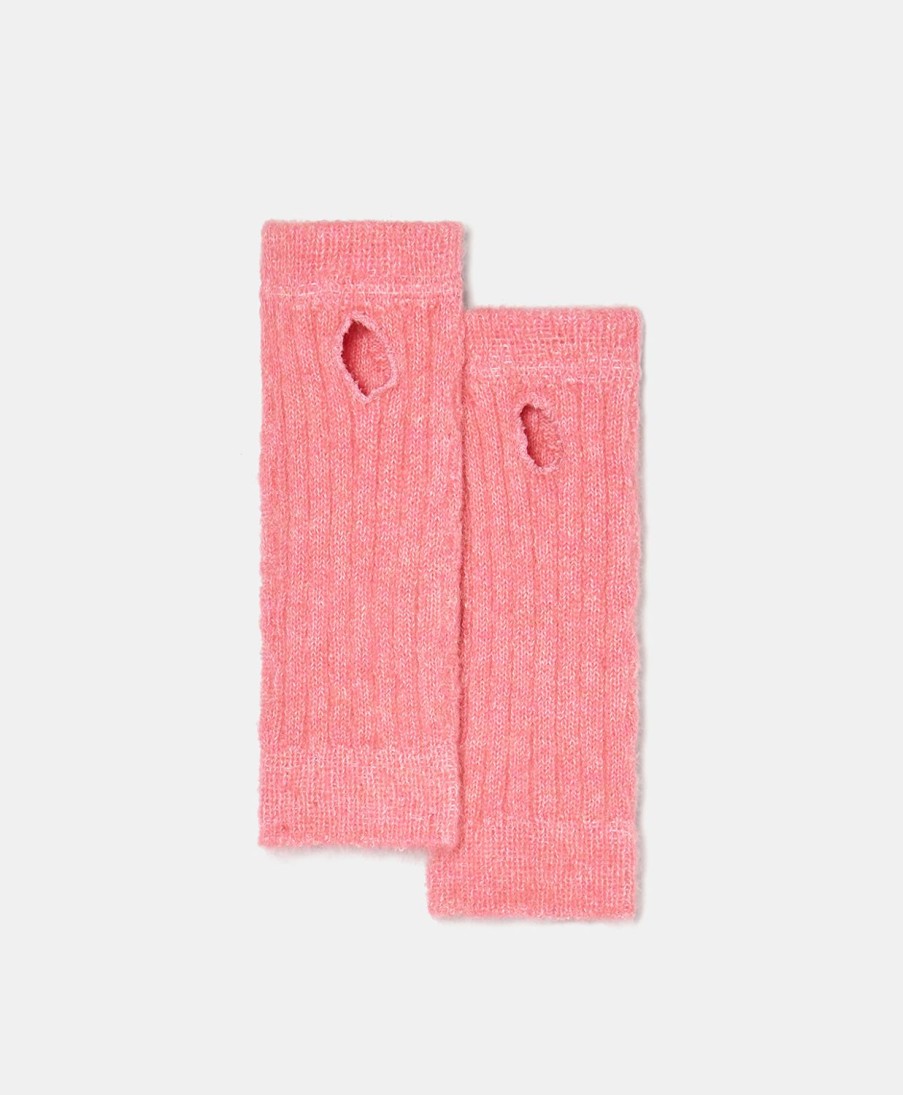 Shoes And Accessories Momoni | Augustine Gloves In Mohair - Barbie Pink