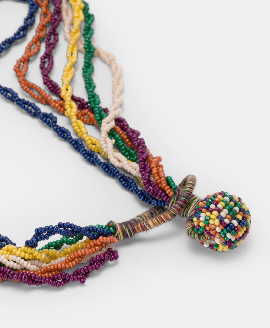 Shoes And Accessories Momoni | Rubiela Necklace With Beads - Green/Multicolor