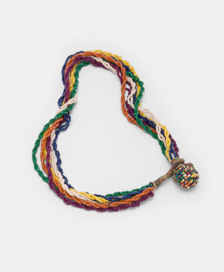 Shoes And Accessories Momoni | Rubiela Necklace With Beads - Green/Multicolor