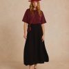 Clothing Momoni | Gaspard Skirt In Double Wool Viscose Gauze - Black