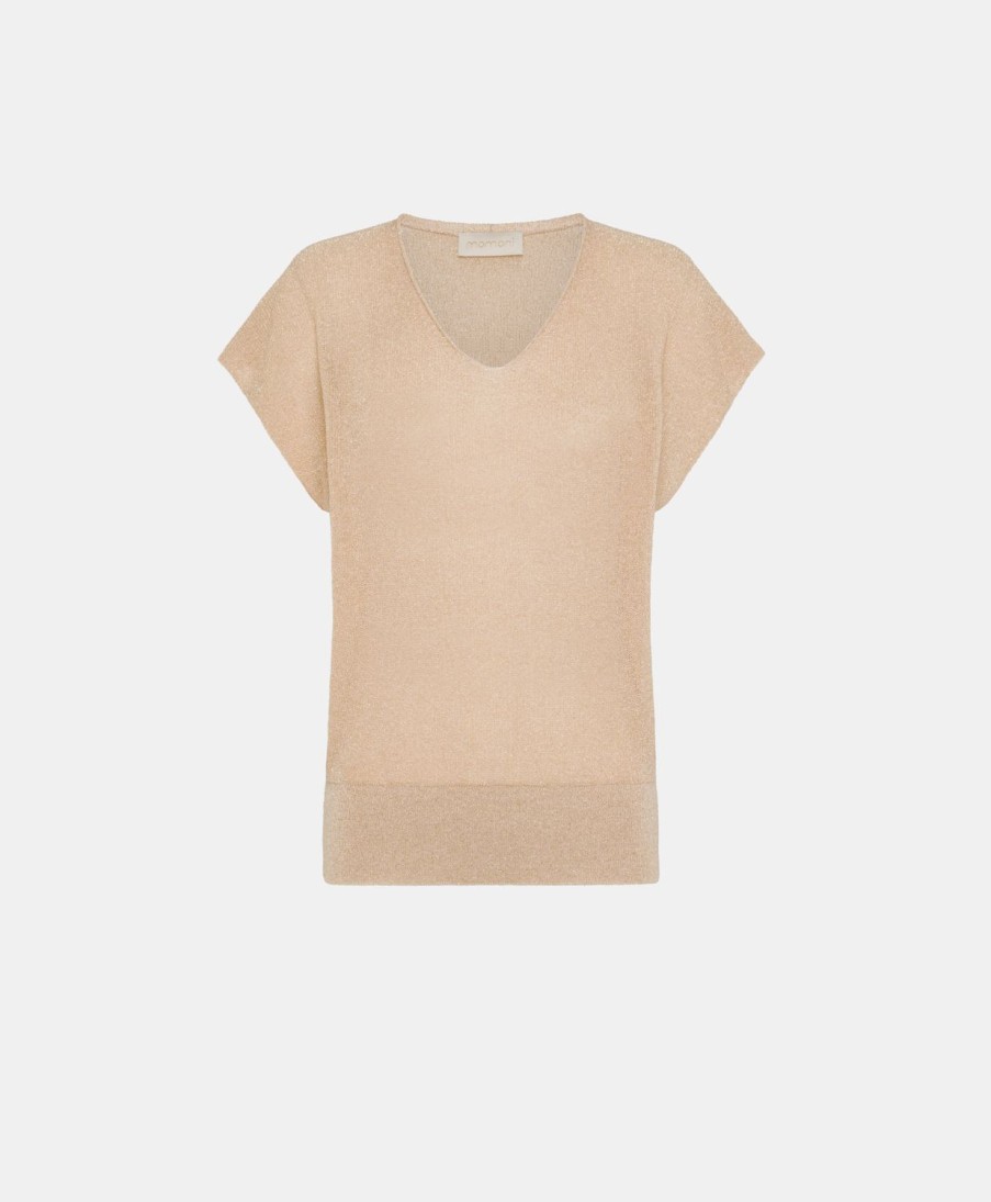 Clothing Momoni | Suzanna Knitwear Lurex Ribbed - Powder Pink