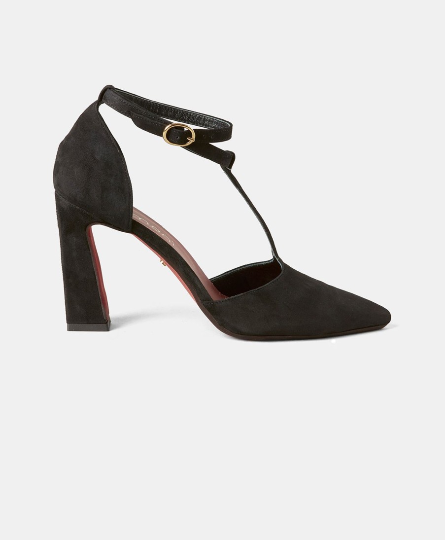 Shoes And Accessories Momoni | Josselin Decollete' With Suede Slingback - Black