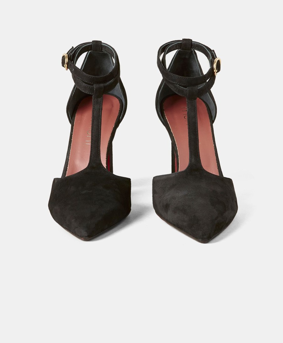 Shoes And Accessories Momoni | Josselin Decollete' With Suede Slingback - Black