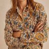 Clothing Momoni | Meudon Shirt In Printed Crepe De Chine - Multicolor Beige