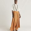 Clothing Momoni | Corral Skirt In Jacquard Cupro - Licorice