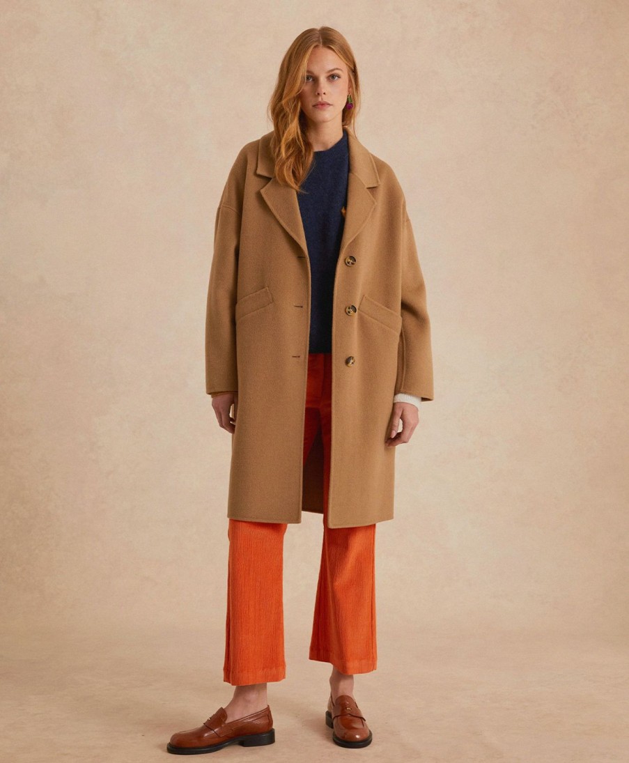 Clothing Momoni | Ernest Coat In Doubleface Wool Blend - Honey