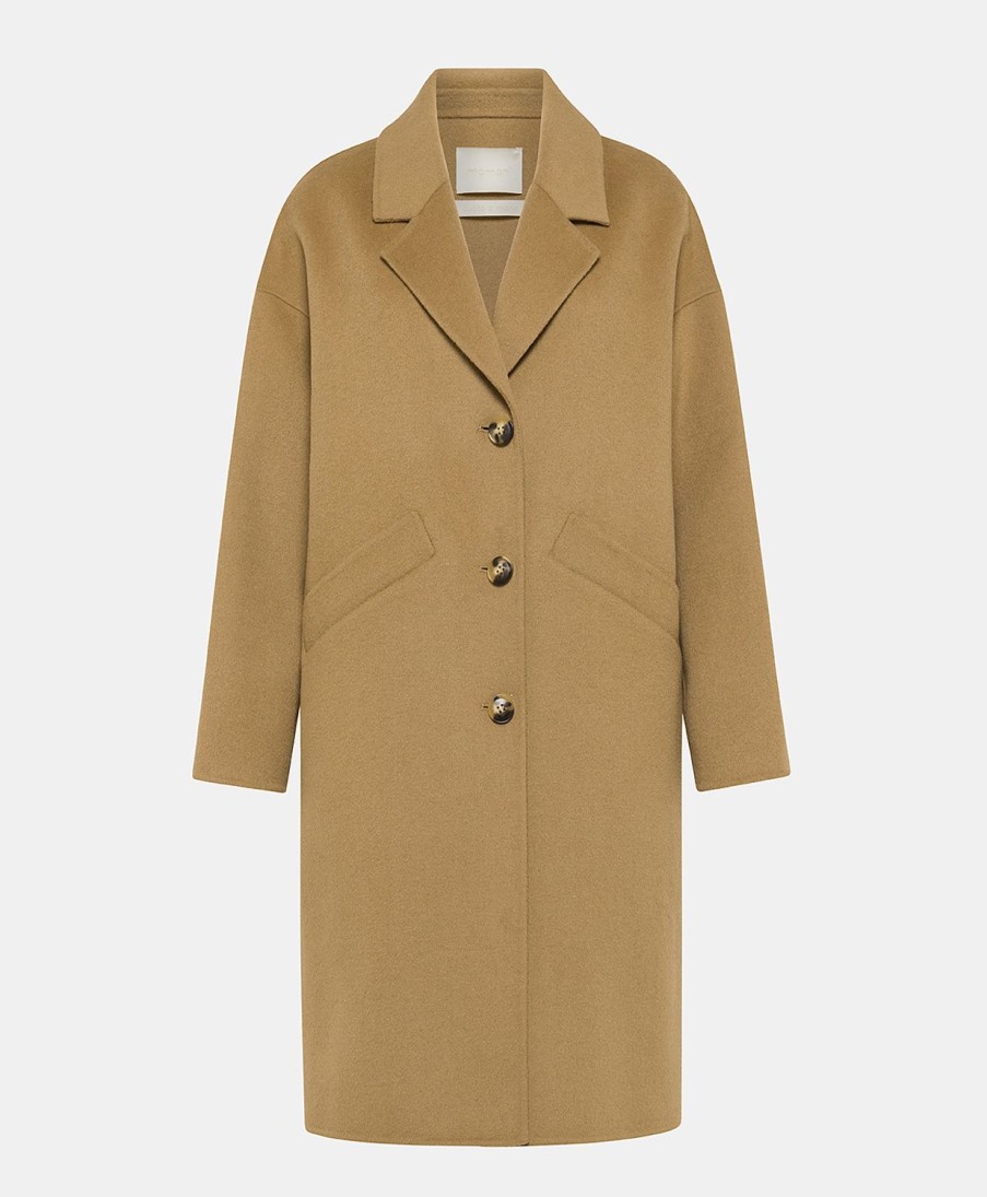 Clothing Momoni | Ernest Coat In Doubleface Wool Blend - Honey