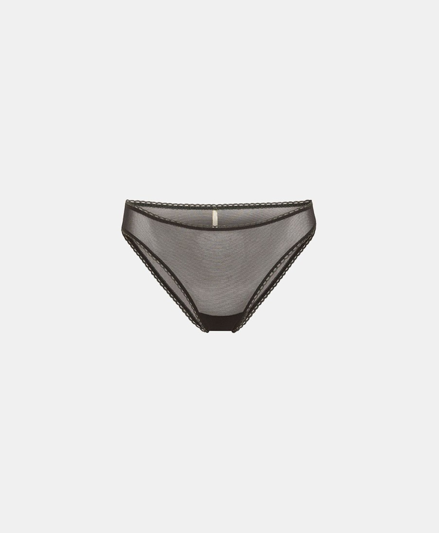 Underwear Momoni | Arca Slip In Soft Tulle - Black